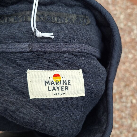 NWT Women's Corbet Quarter Zip Pullover in Navy Heather Size Medium - Picture 4 of 5